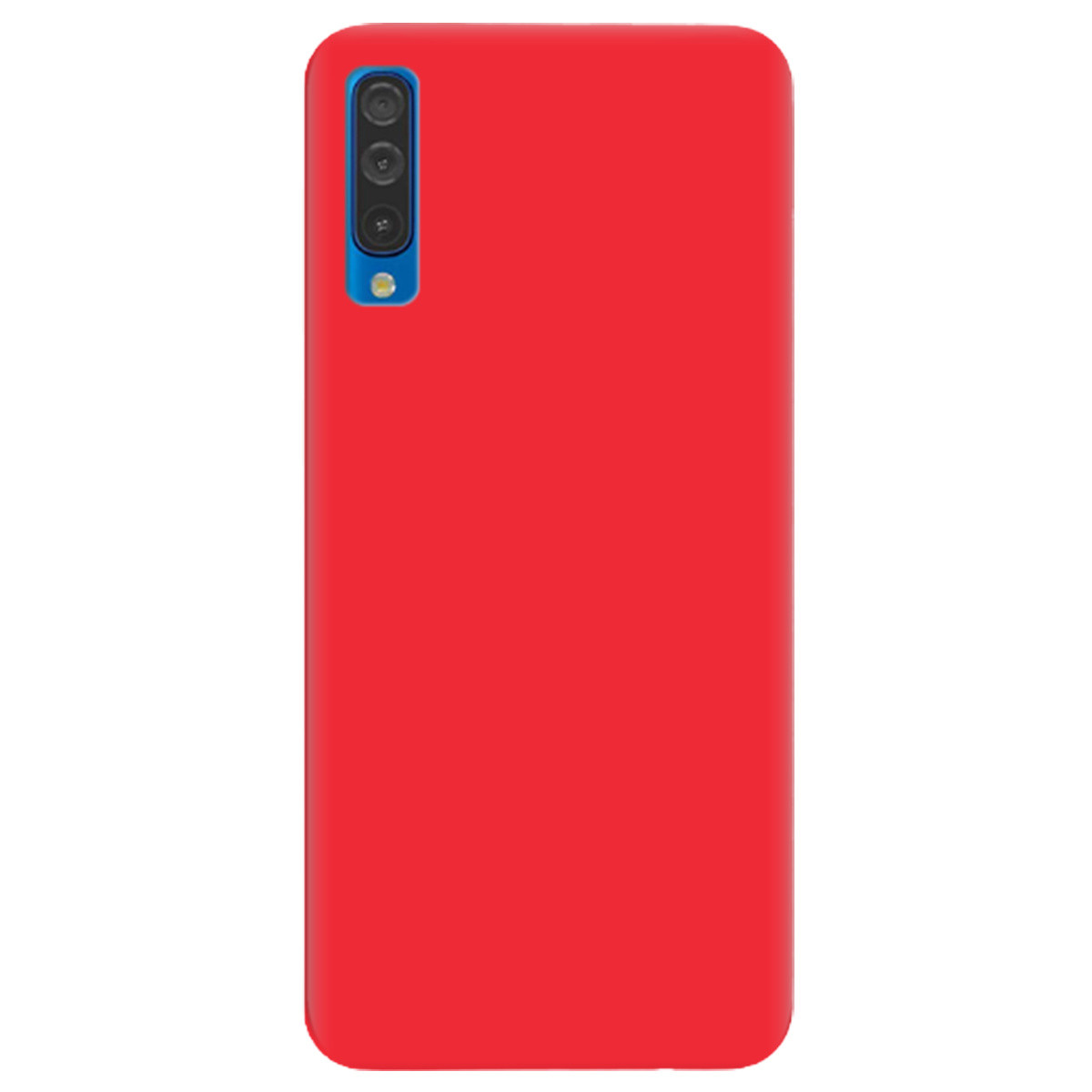 Красивий бампер (чохол) для телефону Samsung Galaxy A50s | матовий (червоний) soft touch
