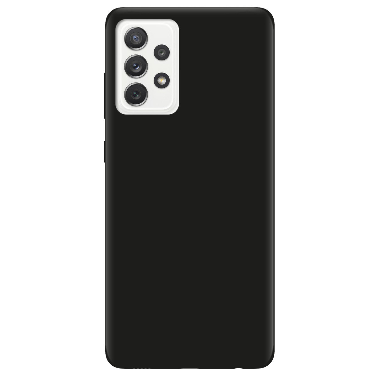 Силіконова накладка (бампер) на смартфон Samsung A72 матовий (чорний) soft touch