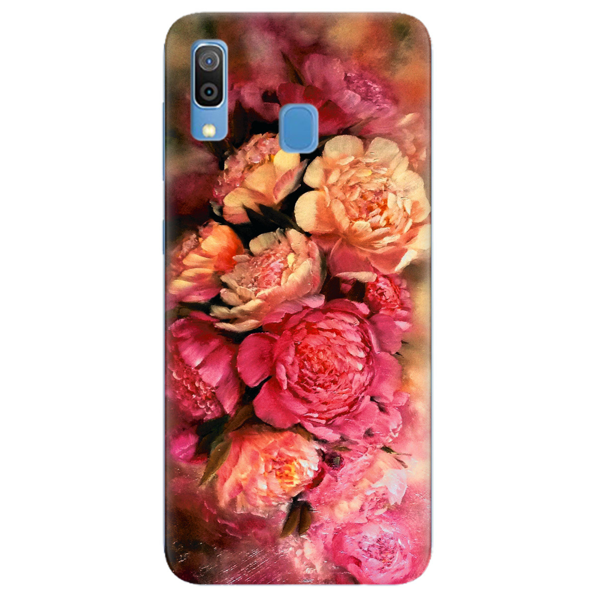 Захисний силіконовий бампер із принтом на смартфон Samsung A20 | "Primavera flores"