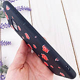 Гарний силіконовий бампер з малюнком на смартфон Samsung Galaxy A50 | матовий (чорний) "Akatsuki", фото 3