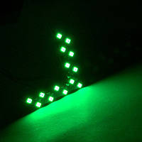 LED указатели поворота зеркала заднего вида, зеленые, пара