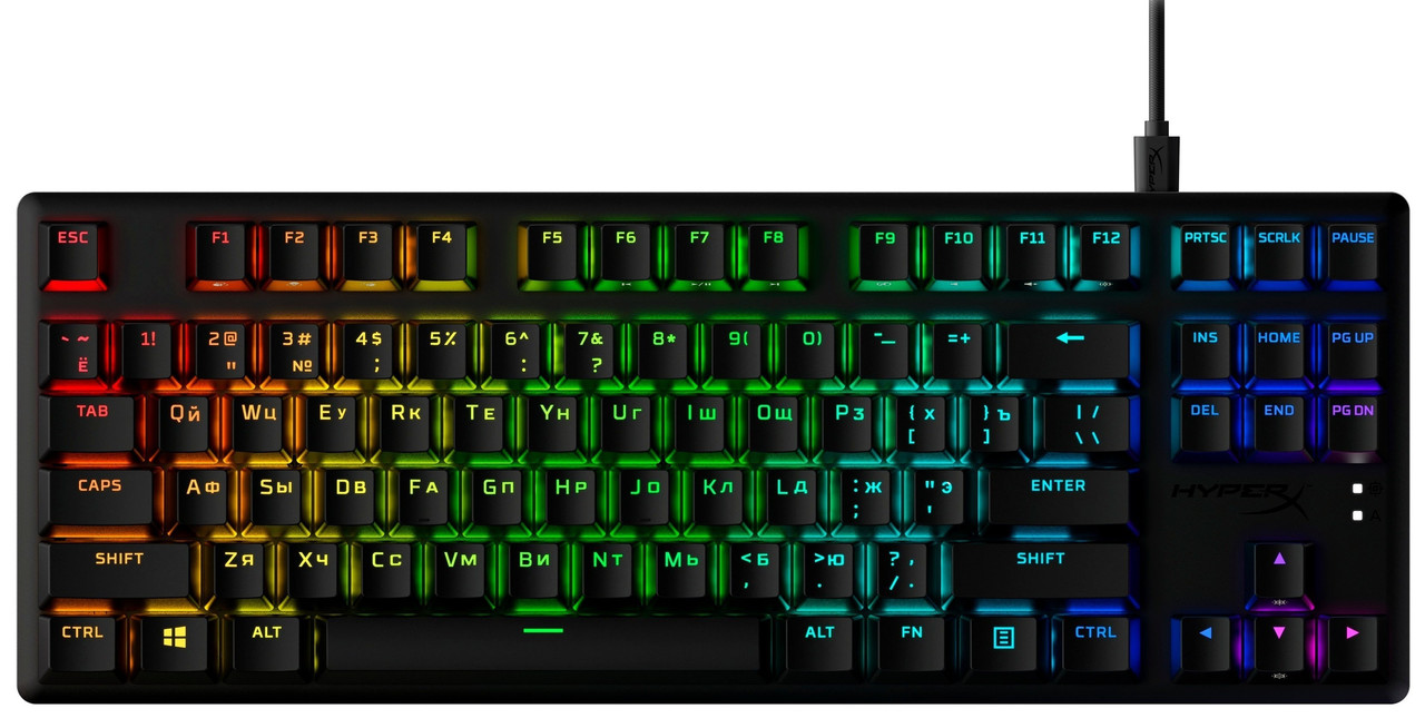 HyperX Клавіатура Alloy Origins Core PBT Red USB RGB ENG/RU Black