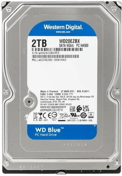 WD Жесткий диск 3.5" SATA 3.0 2TB 7200 256MB Blue, фото 1