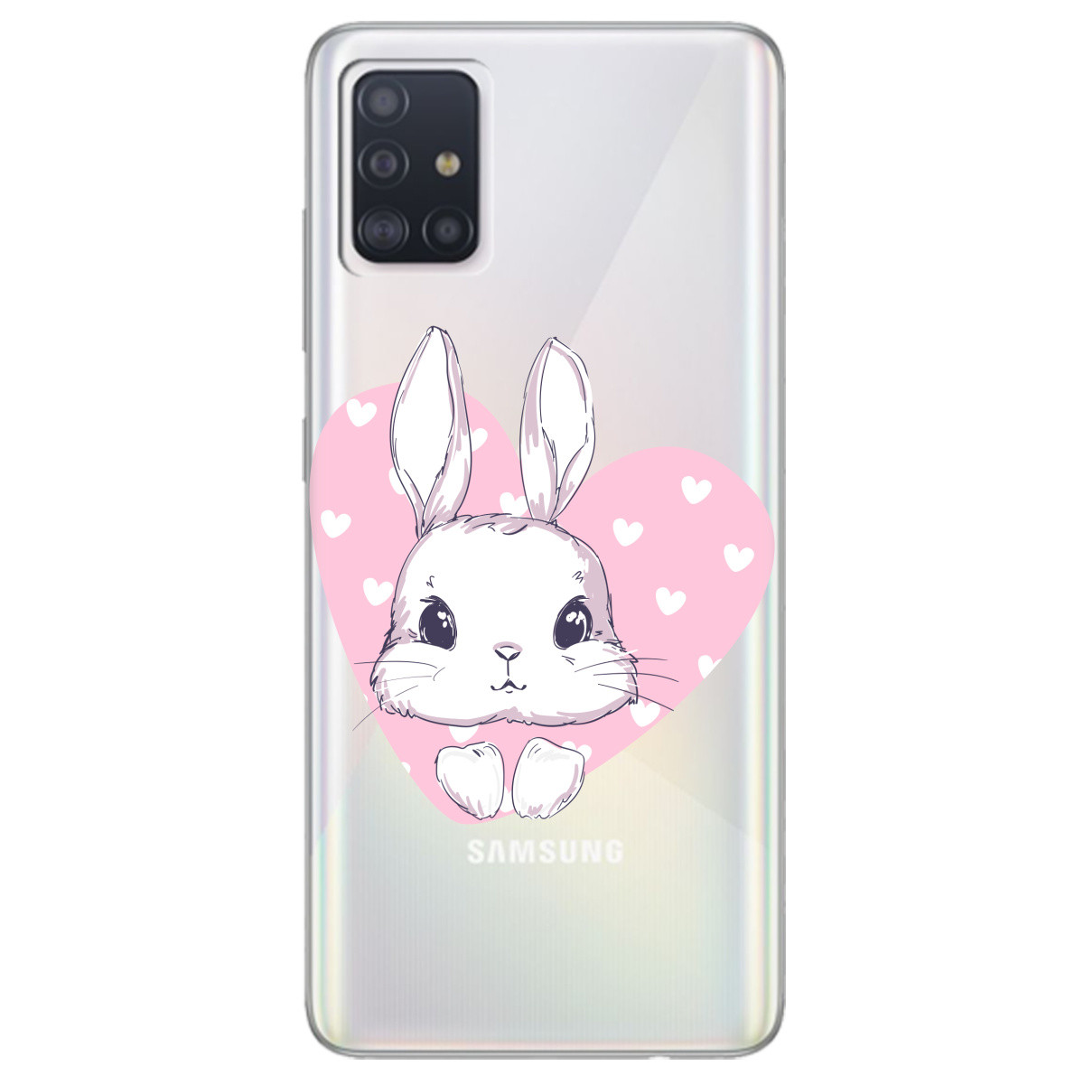 Бампер із силікону на телефон Samsung A51 | "Cute bunny"
