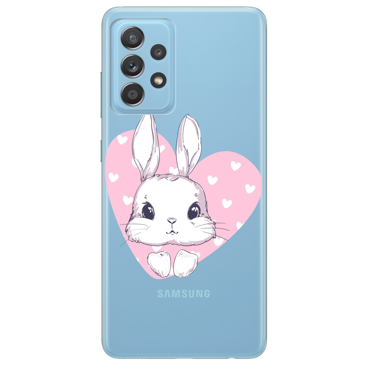 Гарний бампер із силікону з картинкою для смартфона Samsung A52s | "Cute bunny"