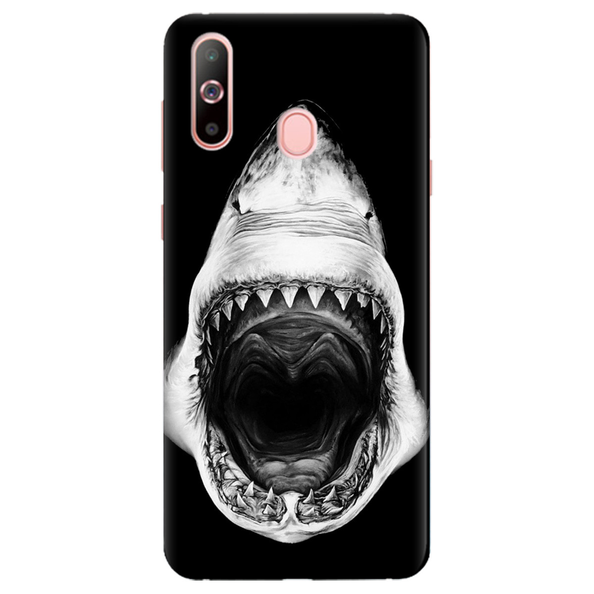 Оригінальний силіконовий чохол із принтом на телефон Samsung A60 | "Dark shark"