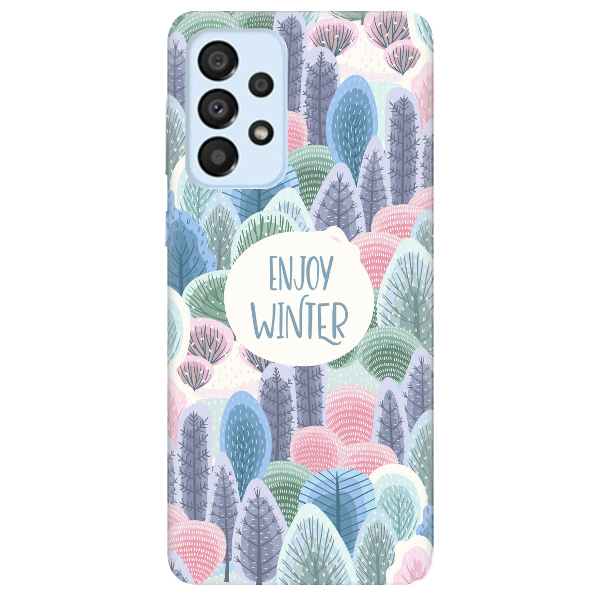 Оригінальний силіконовий бампер із принтом для смартфона Samsung A33 | "Enjoy winter"