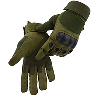 Тактичні рукавички штурмові військові повнопалі Oakley. Оливкові