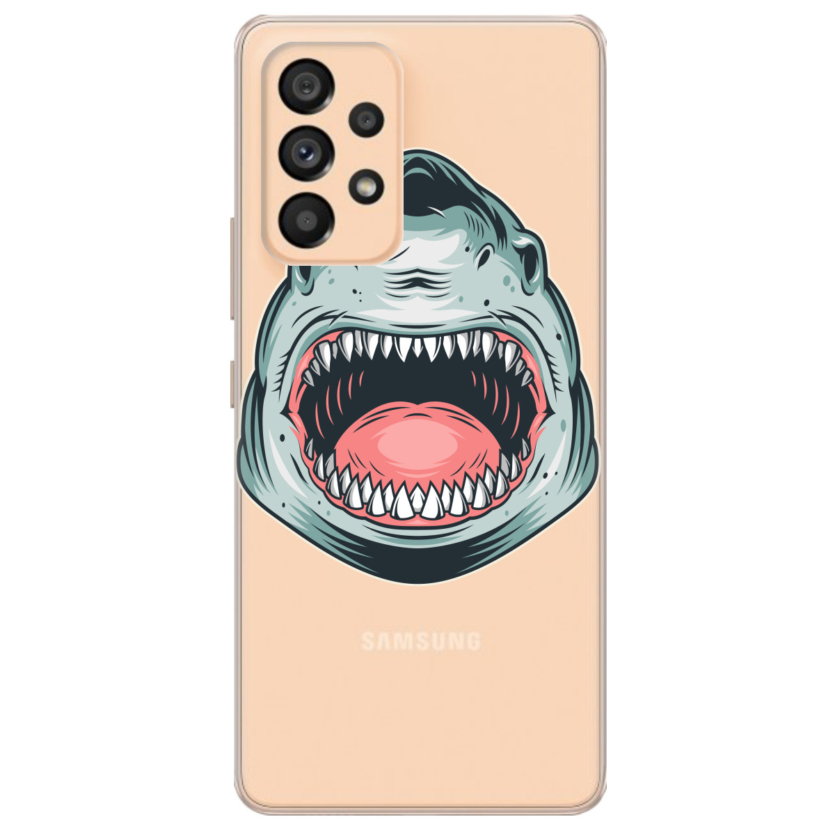 Захисний силіконовий бампер із картинкою на смартфон Samsung A53 | "Shark"