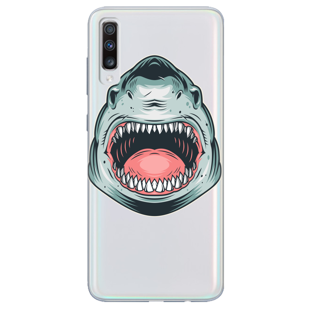 Захисний чохол силіконовий з малюнком для телефону Samsung Galaxy A70 | "Shark"