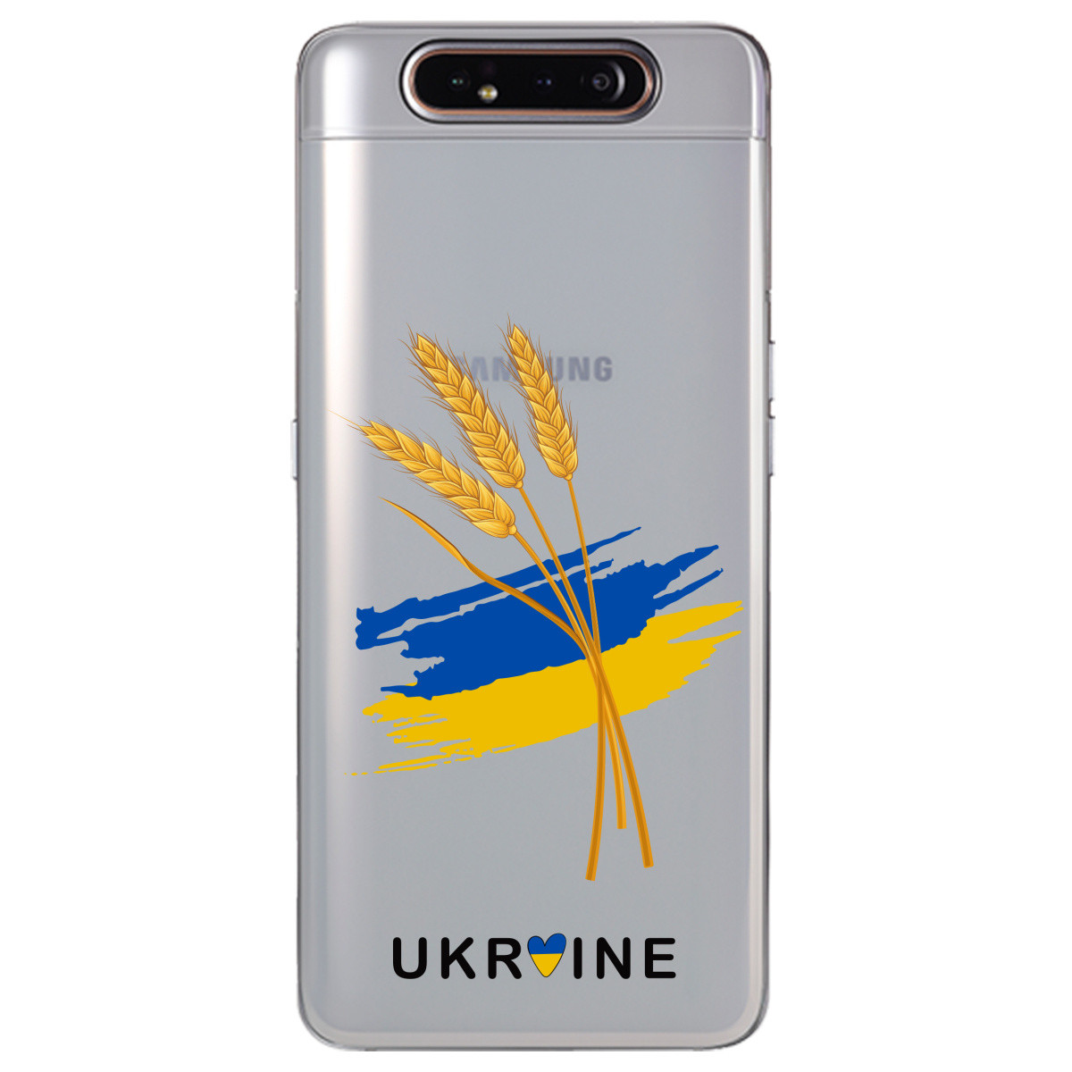 Чохол силіконовий для бездротової зарядки з принтом Samsung A80 | "Spikelets"