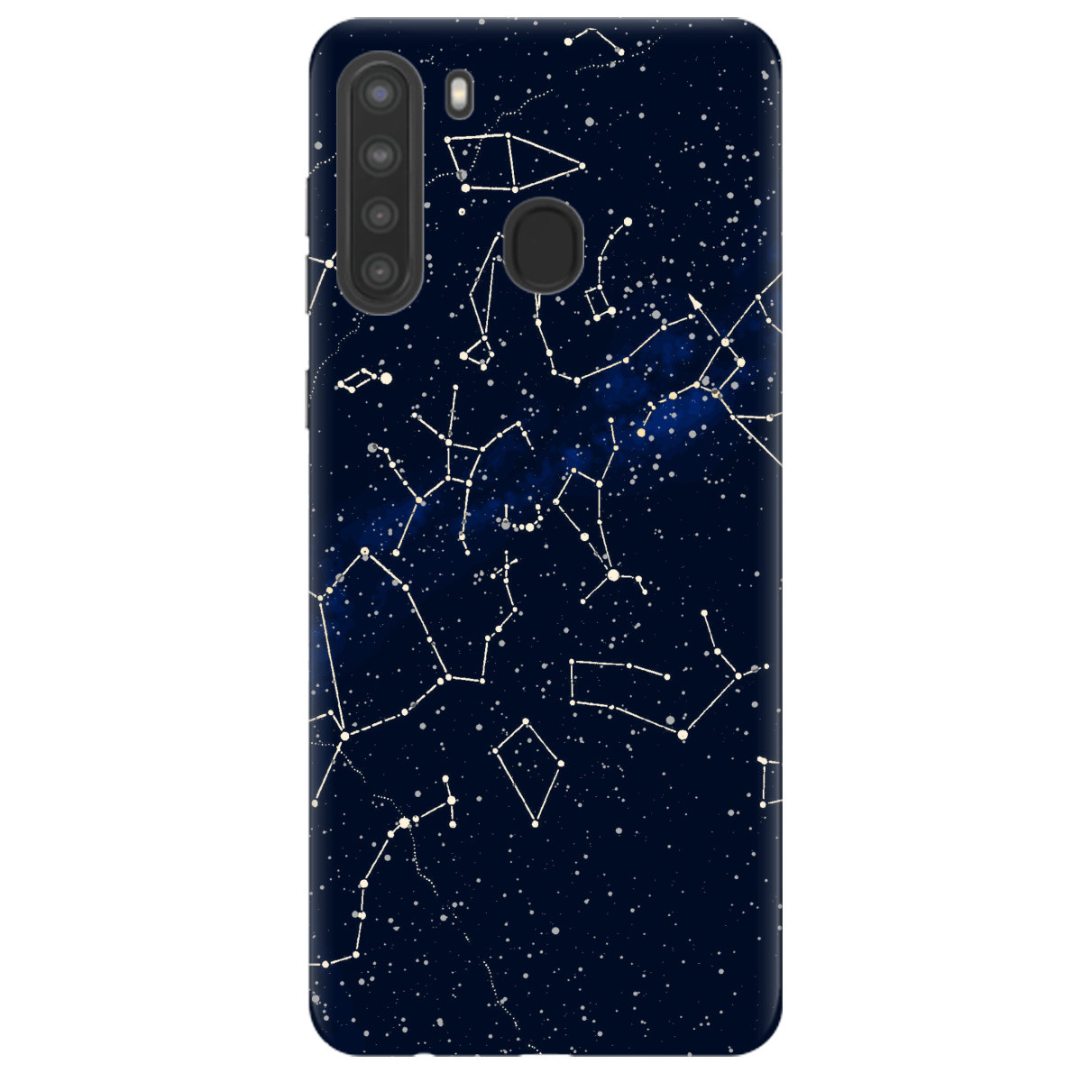 Оригінальний бампер із силікону з принтом для телефону Samsung A21 | жіноча | "Stardom"
