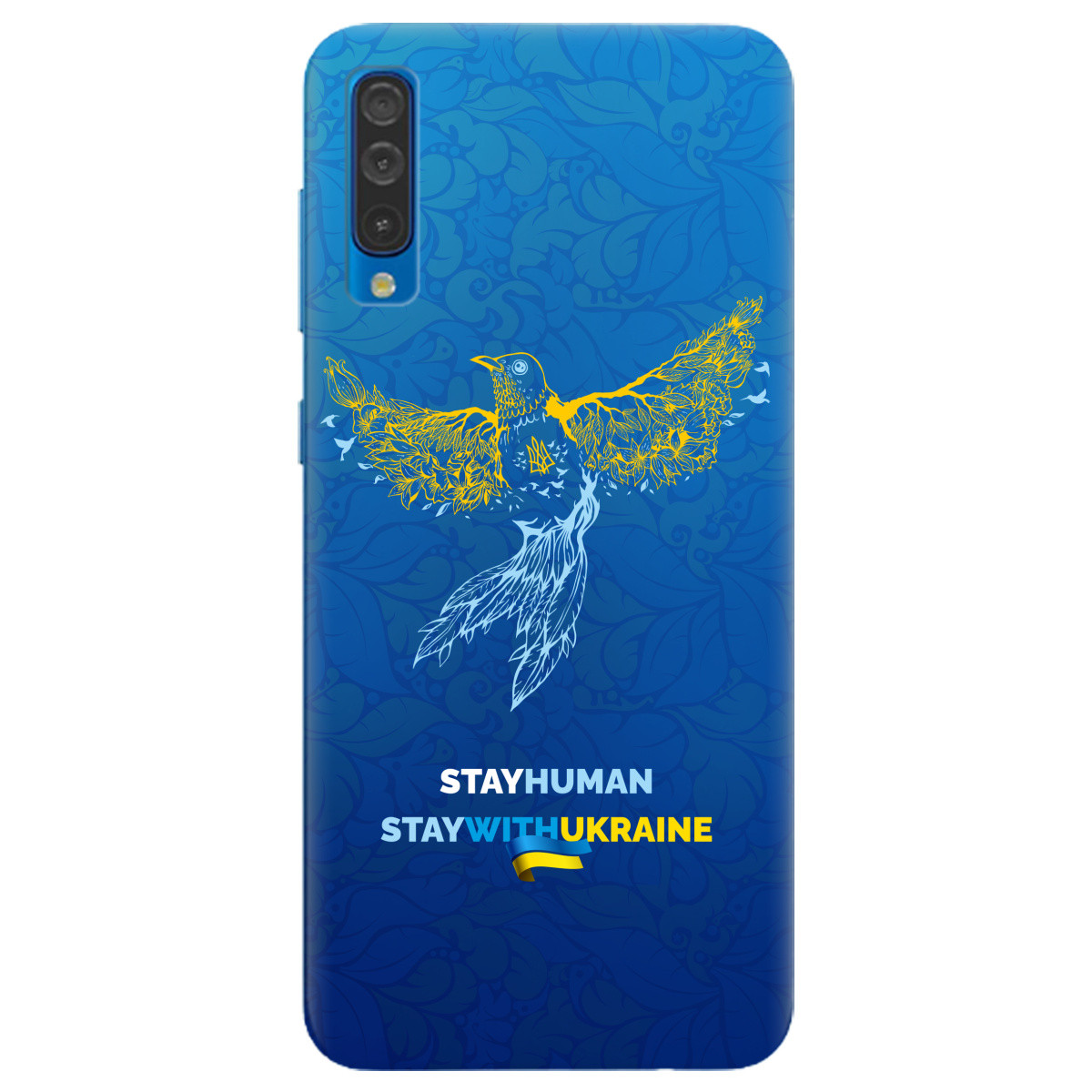 Оригінальний чохол із силікону із принтом на смартфон Samsung A50s | "Stay Human"