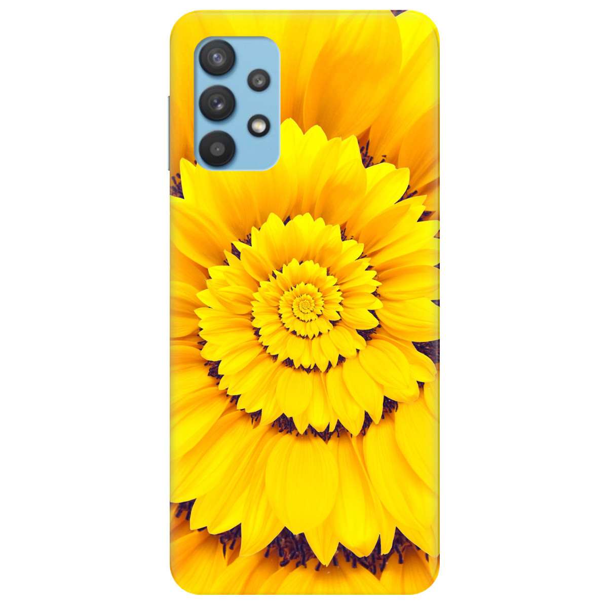 Чохол (бампер) з гарною картинкою на смартфон Samsung A32 (4G) | (жовтого кольору) для дівчаток "Sunflower"