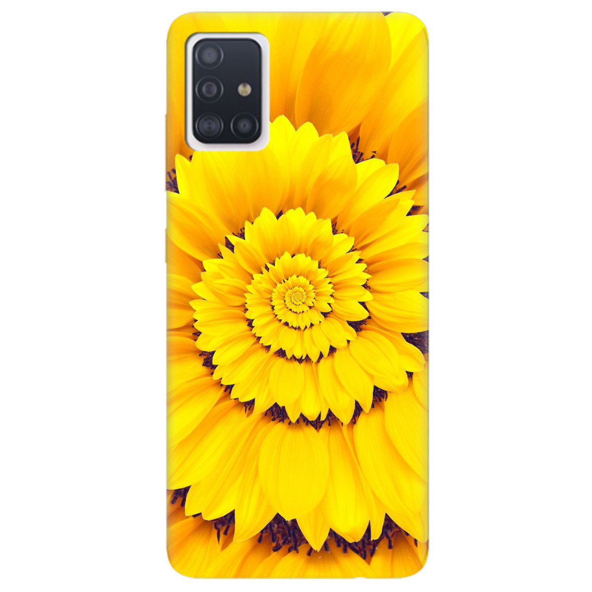 Оригінальний силіконовий бампер на телефон Samsung A71 | (жовтий) "Sunflower"