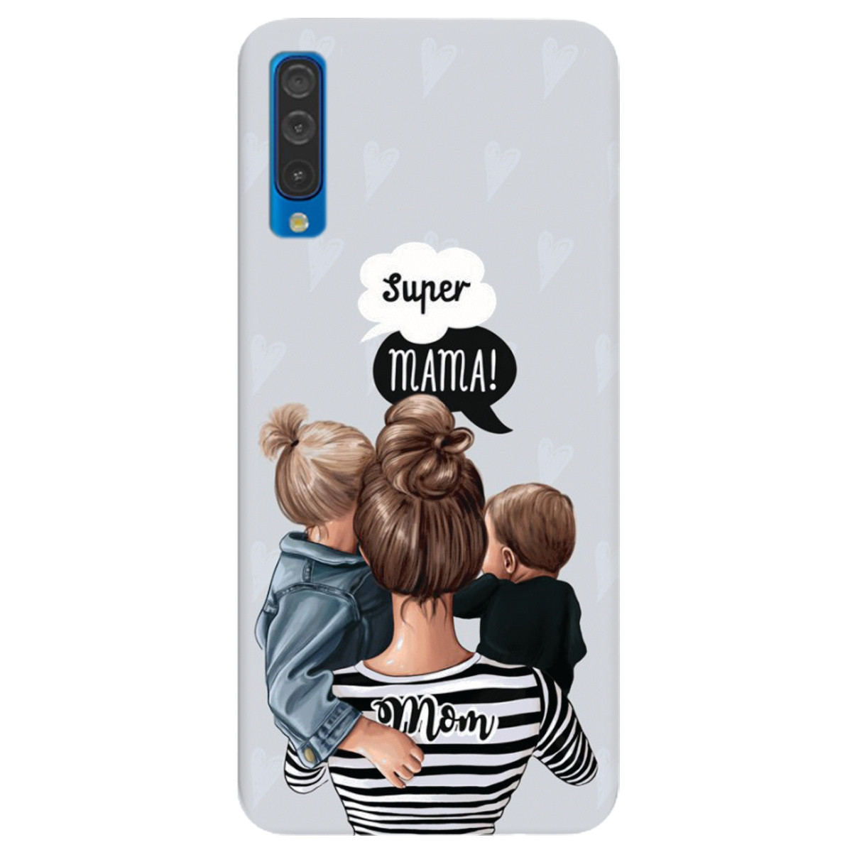 Оригінальний силіконовий чохол з картинкою на телефон Samsung Galaxy A50s | "Super Mama"