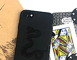 Гарний бампер із силікону з малюнком на телефон Samsung Galaxy A30 | матовий (чорний) "Сobra", фото 3