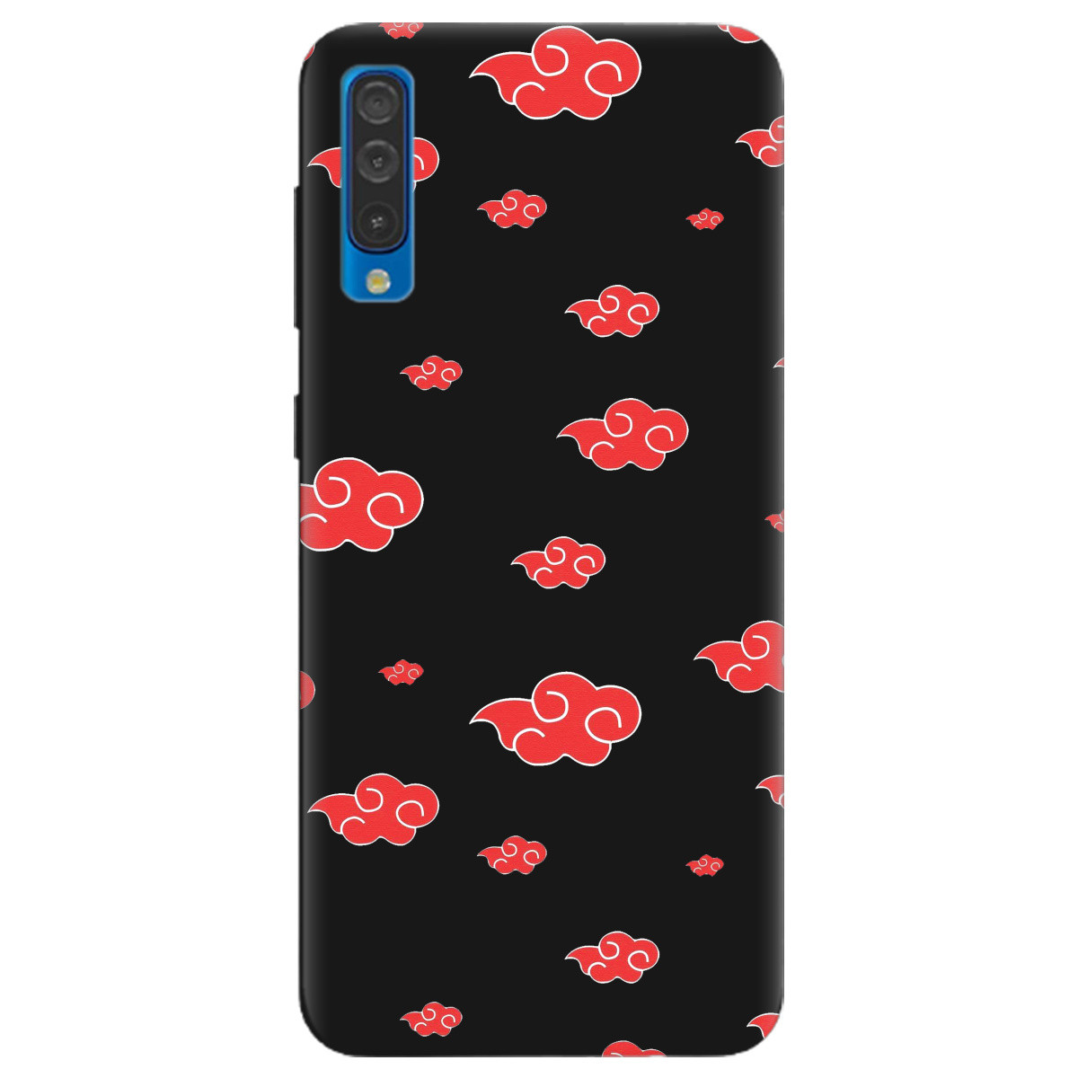 Гарний силіконовий бампер з малюнком на смартфон Samsung Galaxy A50 | матовий (чорний) "Akatsuki", фото 1