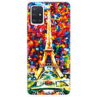 Красивый чехол из силикона с картинкой для телефона Самсунг Galaxy A71 | "Paris dream"