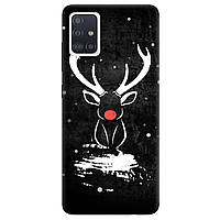 Оригинальный силиконовый бампер с рисунком для телефона Самсунг Galaxy A71 | "Elk"