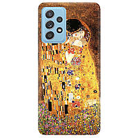Красивый чехол из силикона с рисунком на смартфон Самсунг Galaxy A52 | (коричневого цвета) женский