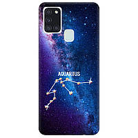 Красивый силиконовый бампер для телефона Самсунг Galaxy A21s | "Водолей со стразами"