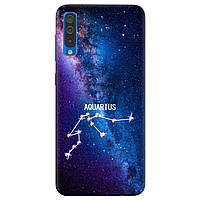 Красивый силиконовый бампер для телефона Samsung A50s | "Водолей со стразами"