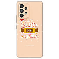 Захисний силіконовий бампер із малюнком на смартфон Samsung A53 | новорічний | "Dear Santa"