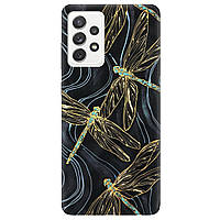 Оригинальный чехол из силикона с рисунком на смартфон Самсунг Galaxy A72 | для женщин | "Dragonfly"