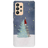 Захисний силіконовий бампер із малюнком на телефон Samsung A53 | новорічний | "Girlwithstar"