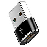 Перехідник Baseus USB Male To Type-C Female Adapter Converter 3A (CAAOTG-01), фото 5