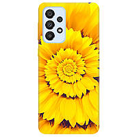 Красивый силиконовый бампер с рисунком для смартфона Samsung A33 | "Sunflower"