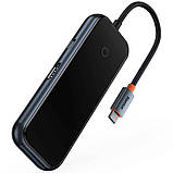 Перехідник Baseus Hub AcmeJoy 5-Port Type-C (HDMI*1+USB3.0*2+USB2.0*1+Type-C PD&Data*1) (WKJZ), фото 3