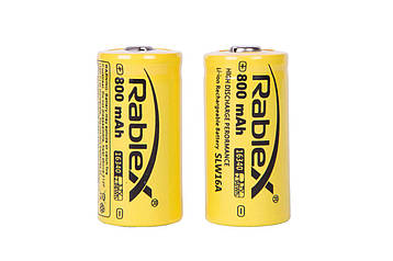 Акумулятори літій-іонний RABLEX 16340 без захисту Li-Ion 800 mAh 3.7V, фото 1