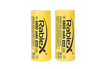 Акумулятори літій-іонний RABLEX 26650 без захисту Li-Ion 6800 mAh 3.7V, фото 1