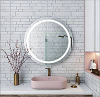 Круглое зеркало с подсветкой в ванную, спальню, прихожую "Monaco" ZSL-023 (700*700)