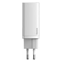 Универсальное сетевое зарядное устройство Baseus Wall Charger GaN2 Lite USB-C+USB 65W CCGAN2L-B02 (Белое)