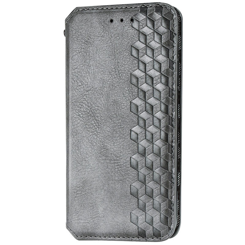 Шкіряний чохол книжка GETMAN Cubic (PU) для Xiaomi Redmi 9A | Сірий, фото 1