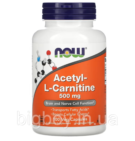 NOW  acetyl-l carnitine-500 mg 100капс