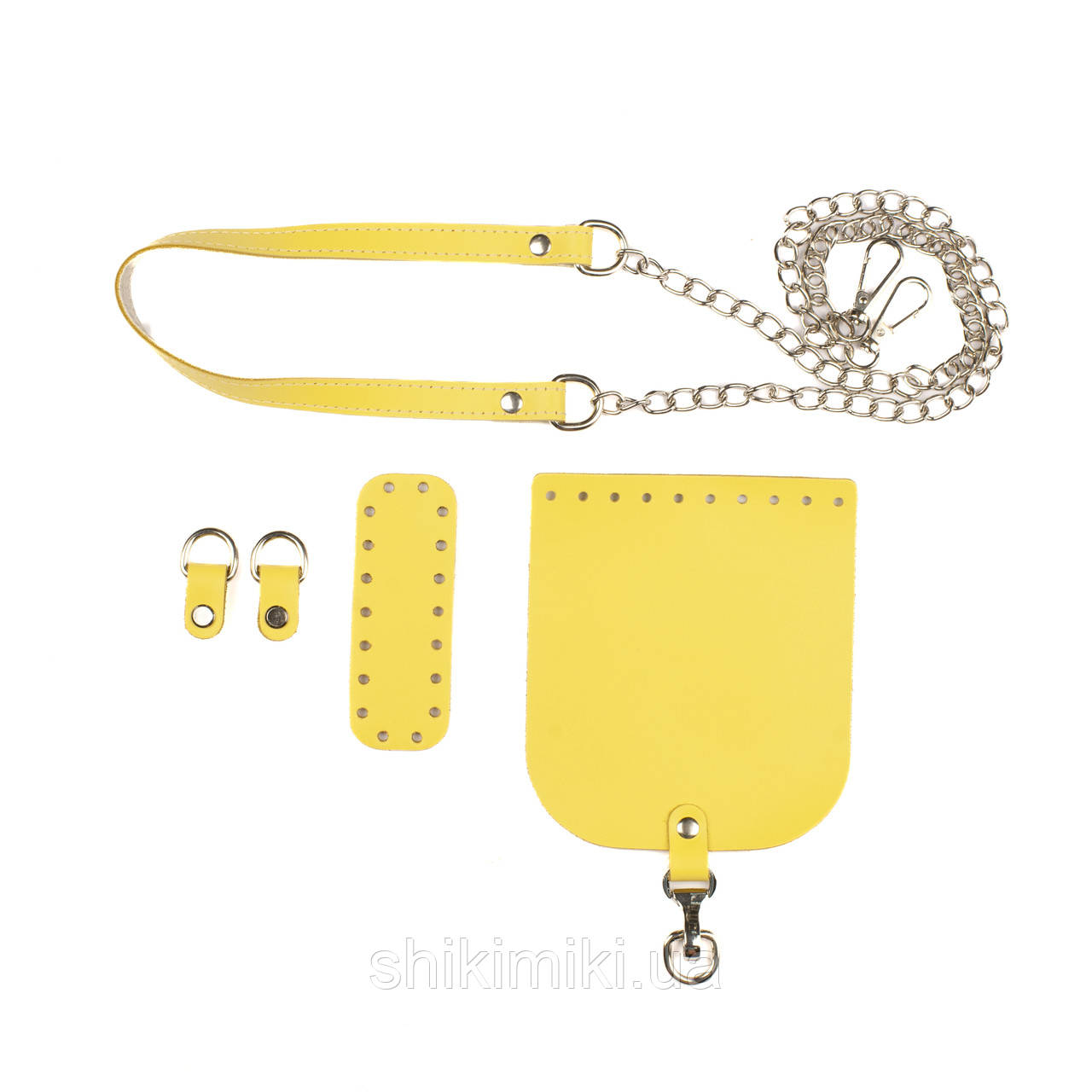 Комплект для міні-сумочки Amely зі шкіри, колір Жовтий, фото 1