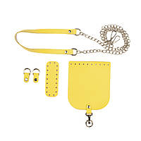 Комплект для міні-сумочки Amely зі шкіри, колір Жовтий