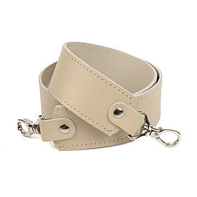 Ремінь з карабінами (85*4см) на підкладі, колір Слонова кістка