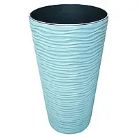 Горщик для квітів високий "Ф'южн" 5л d22*41,5см (сизий блакитний)