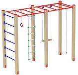 Гімнастичний комплекс з драбиною та кільцями SiverSport KID655, фото 3