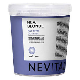 Освітлюючий порошок 9 тонів Nevitaly NEW Blonde Ice 9 Tones Lightener, 500 гр