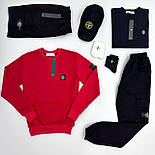 Спортивний чоловічий костюм Stone Island весна літо трикотаж 7в1 комплектом з футболкою і шортами. Живое фото, фото 8