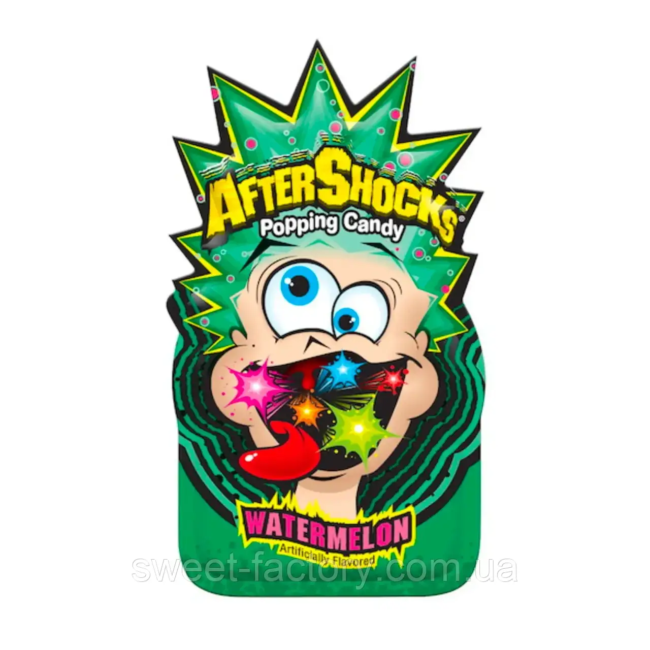 Стригливий цукор After Shocks Popping Candy Watermelon 9g, фото 1
