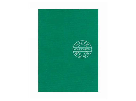 Записна книжка А6 36арк. на скобі нелінов., ЗК6836К, зелена ТМ ОФОРт FG, фото 1