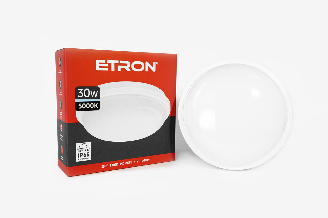 Світлодіодний світильник ETRON Communal 1-EСP-511-C 30W 5000К IP65 круг