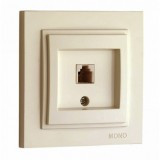 Розетка телеф. цифровая (623K CAT3) Mono Electric, DESPINA (крем)